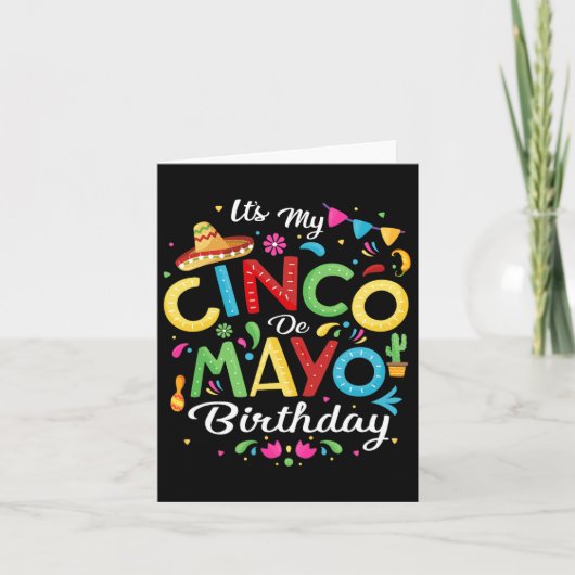 Carte C'est mon Cinco De Mayo Anniversaire Funny Cinco D (Devant)