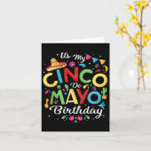 Carte C'est mon Cinco De Mayo Anniversaire Funny Cinco D (Fleur jaune)