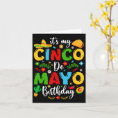 Carte C'est mon Cinco De Mayo Anniversaire Funny Cinco D (Fleur jaune)