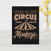 CARTE C'EST MON CIRQUE CE SONT MES SINGES HEUREUX (Fleur jaune)