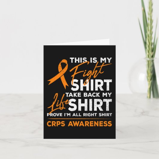 Carte C'est mon combat RSD Sensibilisation CRPS Orange R (Devant)