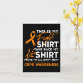 Carte C'est mon combat RSD Sensibilisation CRPS Orange R (Fleur jaune)