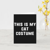 Carte C'Est Mon Costume De Chat Halloween Funny Easy Kid (Fleur jaune)
