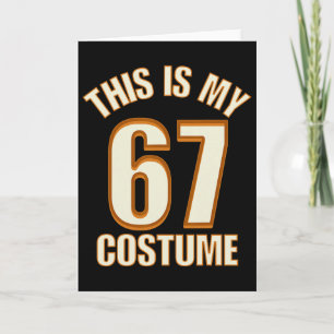 Carte C'est mon costume d'Halloween 67 Lazy Brainrot Mem