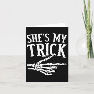 Carte C'est mon costume d'Halloween Trick Couple B