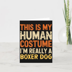 Carte C'est Mon Costume D'humain Je Suis Un Boxer Hallow