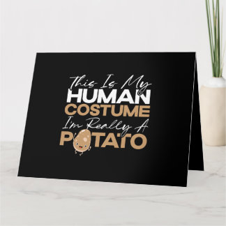 Carte C'Est Mon Costume Humain Je Suis Vraiment Une Pomm