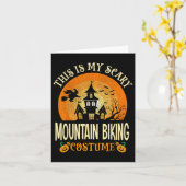 Carte C'Est Mon Costume Vélo Montagne Effrayant Hallowee (Fleur jaune)