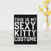 Carte C'Est Mon Costume Y Kitty Fun Easy Halloween Chat (Fleur jaune)
