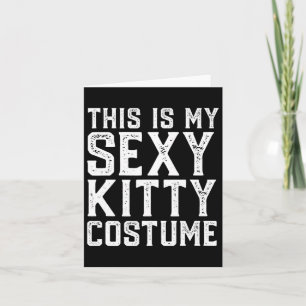 Carte C'Est Mon Costume Y Kitty Fun Easy Halloween Chat
