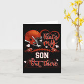 Carte C'est mon fils là-bas Maman de football drôle Mama (Fleur jaune)