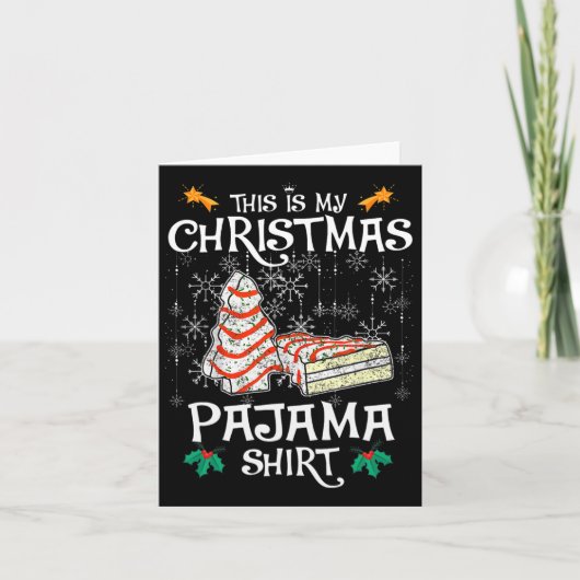 Carte C'Est Mon Gâteau De Noël Fun Pajama De Noël (Devant)