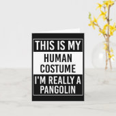 Carte C'est mon humain je suis vraiment un pangolin (Fleur jaune)