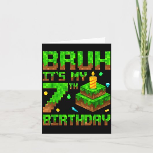 Carte C'est mon jeu d'anniversaire de 7 ans Xel 7 ans (Devant)