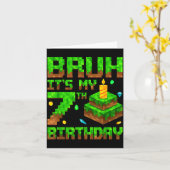 Carte C'est mon jeu d'anniversaire de 7 ans Xel 7 ans (Fleur jaune)