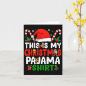 Carte C'Est Mon Jour De Noël En Pyjama (Fleur jaune)