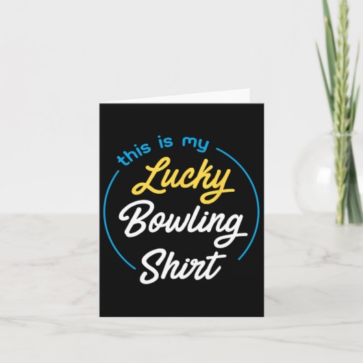 Carte C'Est Mon Lucky Bowling Shirt Bowling Funny Bowle (Devant)
