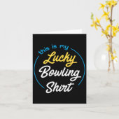 Carte C'Est Mon Lucky Bowling Shirt Bowling Funny Bowle (Fleur jaune)