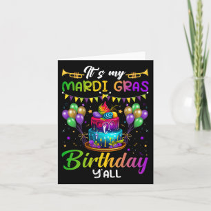 Carte C'Est Mon Mardi Gras Anniversaire Yall Mardi Gras