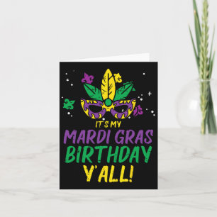 Carte C'Est Mon Mardi Gras Anniversaire Yall Mardi Gras