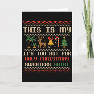 Carte C'est mon Noël en juillet Été Hawaïen Chris