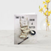 Carte C'est mon pain et beurre (Fleur jaune)