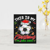 Carte C'Est Mon Pajama De Noël Football Noël Noël Noël N (Fleur jaune)
