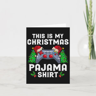 Carte C'Est Mon Pajama De Noël Vidéo Du Gamer De Santa H