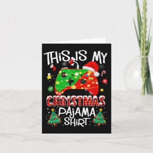 Carte C'Est Mon Pajama De Noël Vidéo Du Gamer De Santa H