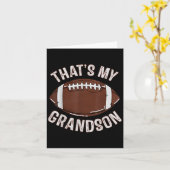 Carte C'est mon petit-fils football grand-mère grand-pèr (Fleur jaune)