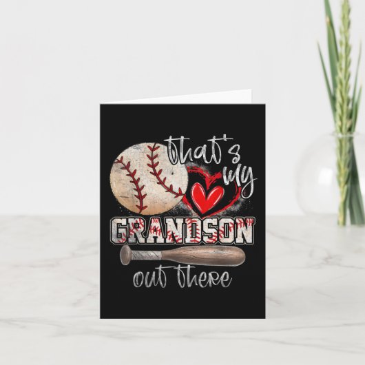 Carte C'est mon petit-fils là-bas Baseball (Devant)