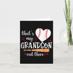 Carte C'est mon petit-fils là-bas Baseball Grand-mère Fê