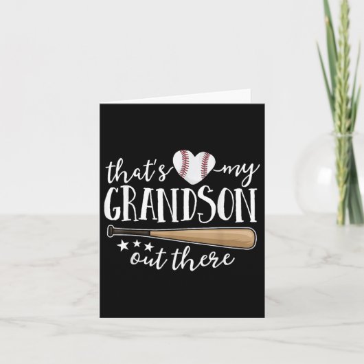 Carte C'Est Mon Petit-Fils Là-Bas Cadeau Femmes De Baseb (Devant)