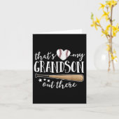 Carte C'Est Mon Petit-Fils Là-Bas Cadeau Femmes De Baseb (Fleur jaune)