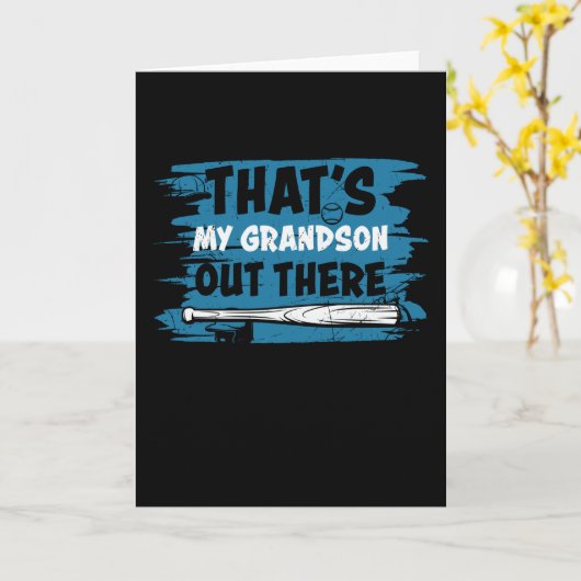 Carte C'est mon petit-fils là-bas | Conception du baseba (Fleur jaune)