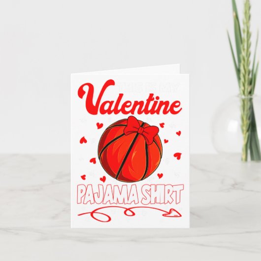 Carte C'est mon pyjama de basket pour la Saint-Valentin (Devant)