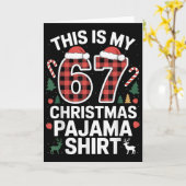 Carte C'est mon pyjama de Noël 67 (Fleur jaune)