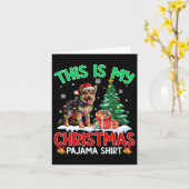 Carte C'Est Mon Pyjama De Noël Chien De Berger Allemand  (Fleur jaune)