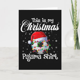 Carte C'est mon pyjama de Noël de football lumière de No