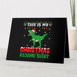 Carte C'Est Mon Pyjama De Noël Dinosaur Noël Lumière Ma
