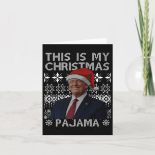 Carte C'Est Mon Pyjama De Noël Drôle Matching Tr