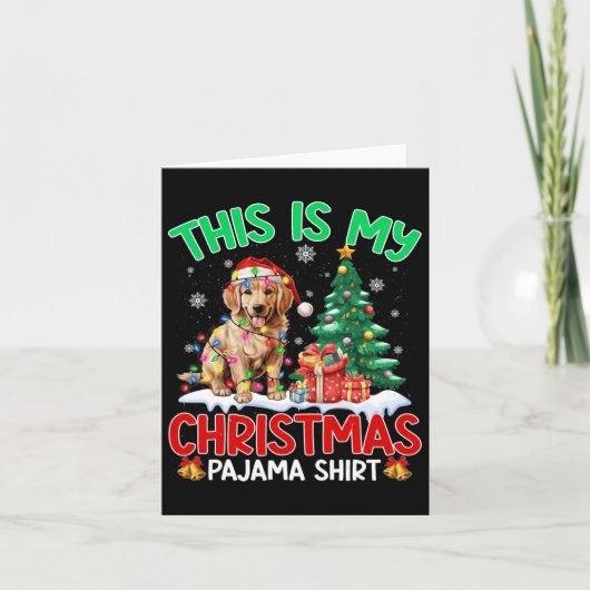 Carte C'Est Mon Pyjama De Noël Golden Retriever Chien L (Devant)