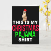 Carte C'est mon pyjama de Noël Groundhog Noël Te (Fleur jaune)