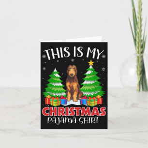 Carte C'Est Mon Pyjama De Noël Irlandais Wolfhound Dog X