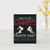 Carte C'Est Mon Pyjama De Noël Ski Doux Laide Fu (Fleur jaune)