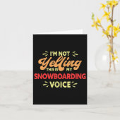 Carte C'Est Mon Snowboard Voice Funny Snowboarder (Fleur jaune)
