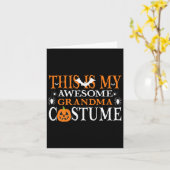 Carte C'Est Mon Super Costume De Grand-Mère Drôle Hallow (Fleur jaune)
