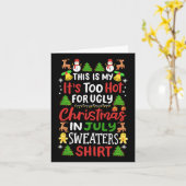 Carte C'est mon trop chaud pour un pull de Noël moche (Fleur jaune)