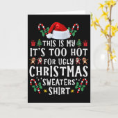 Carte C'est mon trop chaud pour un pull de Noël moche (Fleur jaune)