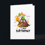 Carte C'est My Birthday Poop Emoji kids Girl Party<br><div class="desc">C'est My Birthday Poop Emoji T-Shirt Kids Girl Party Tee</div>